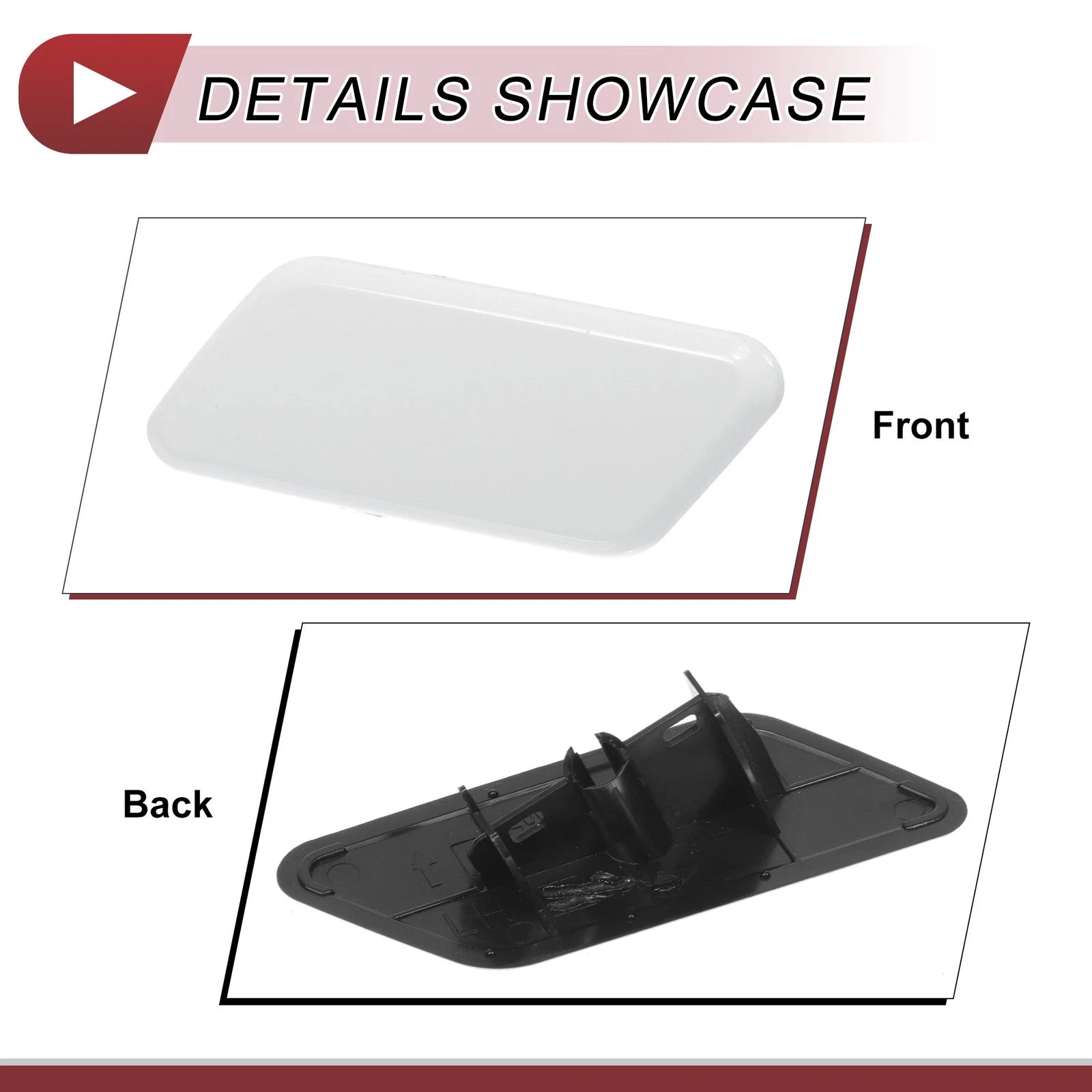 Front Left Washer Nozzle Cover Cap for Subaru Outback (2010–2012) White