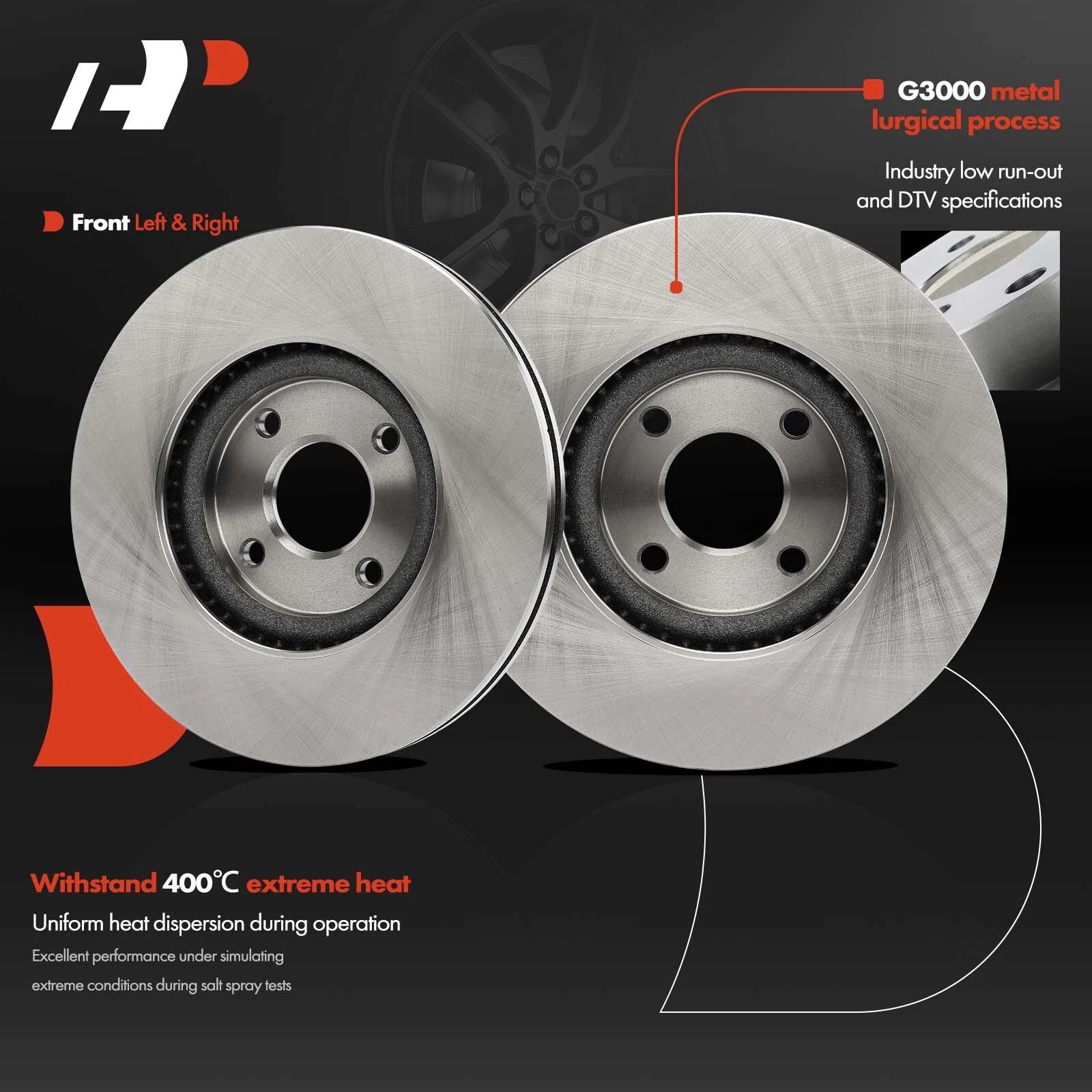 Front Disc Brake Rotors for Ford EcoSport (2018–2022) 300mm
