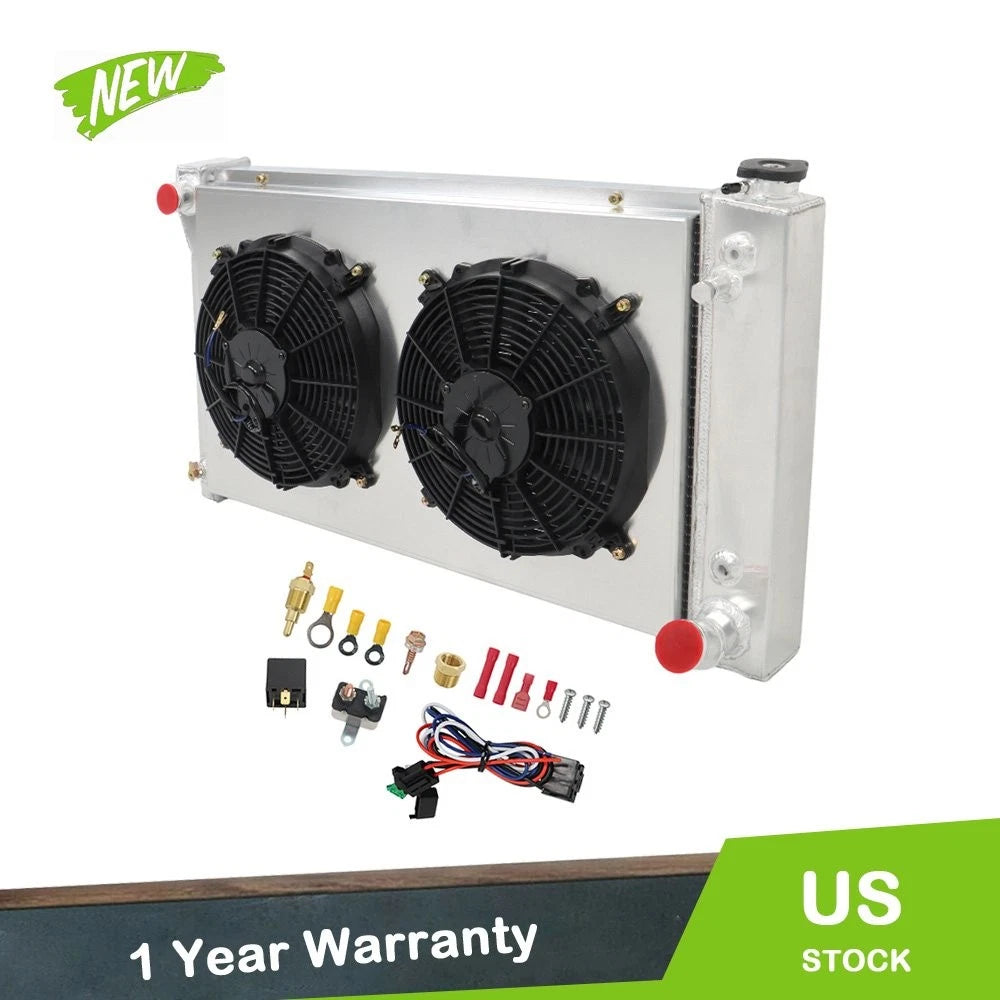 4 Row Radiator + Fan Shroud for Chevy C/K 10 20 30 Pickup Suburban (1967–1972)