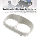 Dual Headlight Trim Bezel Cover for Harley Road Glide (1998–2013) White