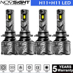 4X H11 LED Headlight Bulbs for High Low Beam (6500K, 100000LM)