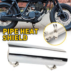 Chrome Heat Shield for Motorcycle Exhaust Muffler Pipe (1 7/8"-2 3/4")