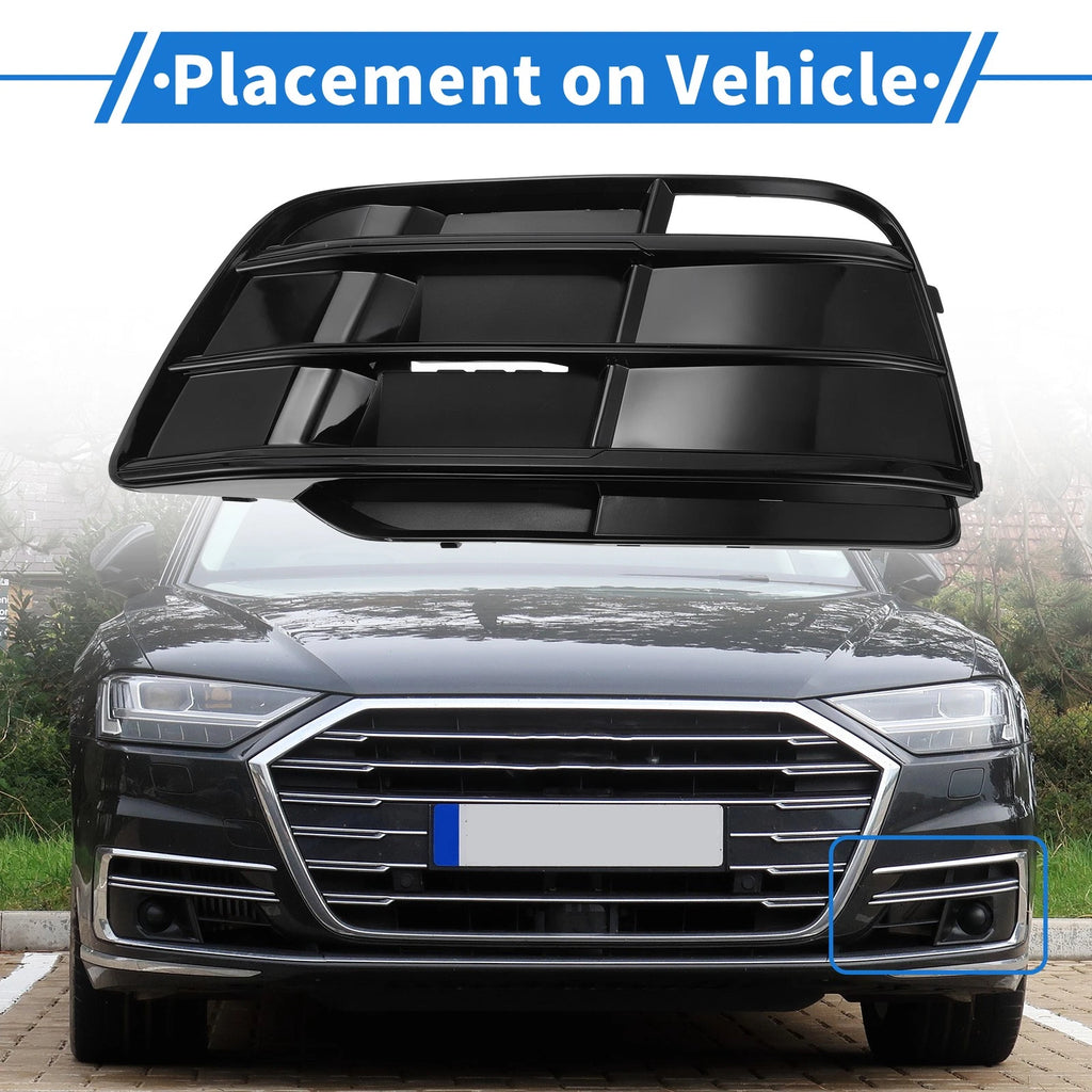 1pc Fog Light Grill for Audi Q5 SQ5 (2018–2022) No. 80A807680H Black
