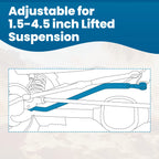 Adjustable Front Track Bar for Jeep Wrangler TJ & Cherokee XJ (1997–2006)