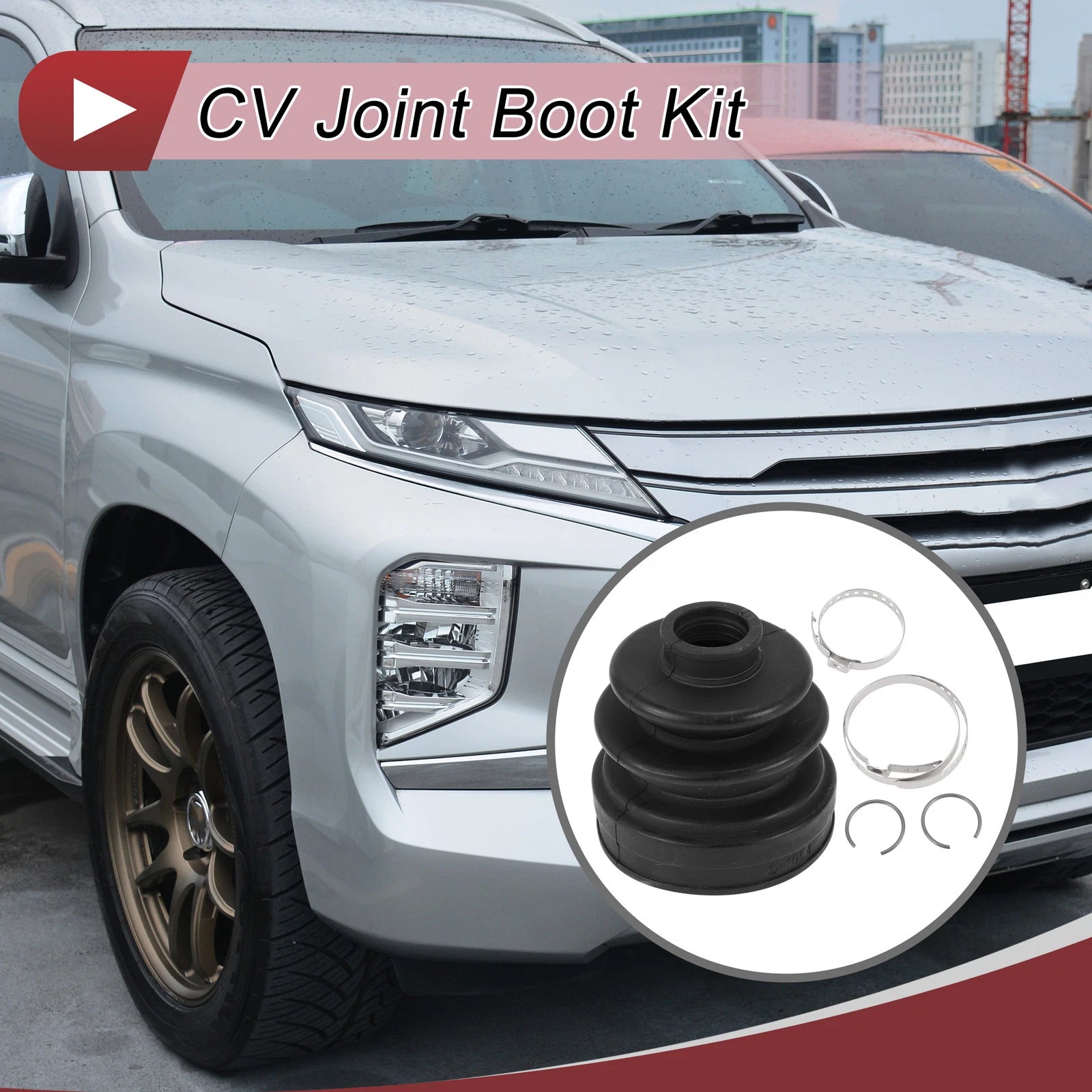 Inner CV Joint Boot Kit w/ Clamps for Mitsubishi Montero (2001–2006) MR528709