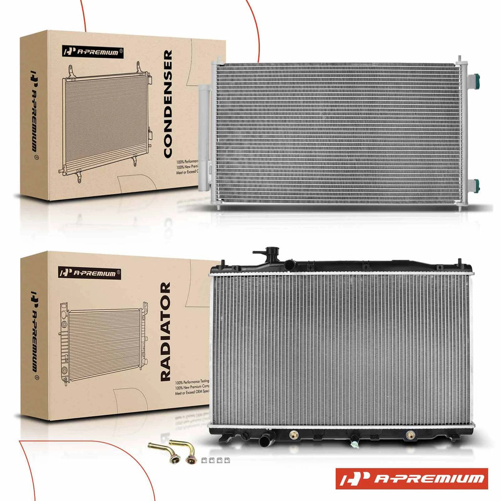Radiator and A/C Condenser with Drier for Honda CR-V (2007–2011)