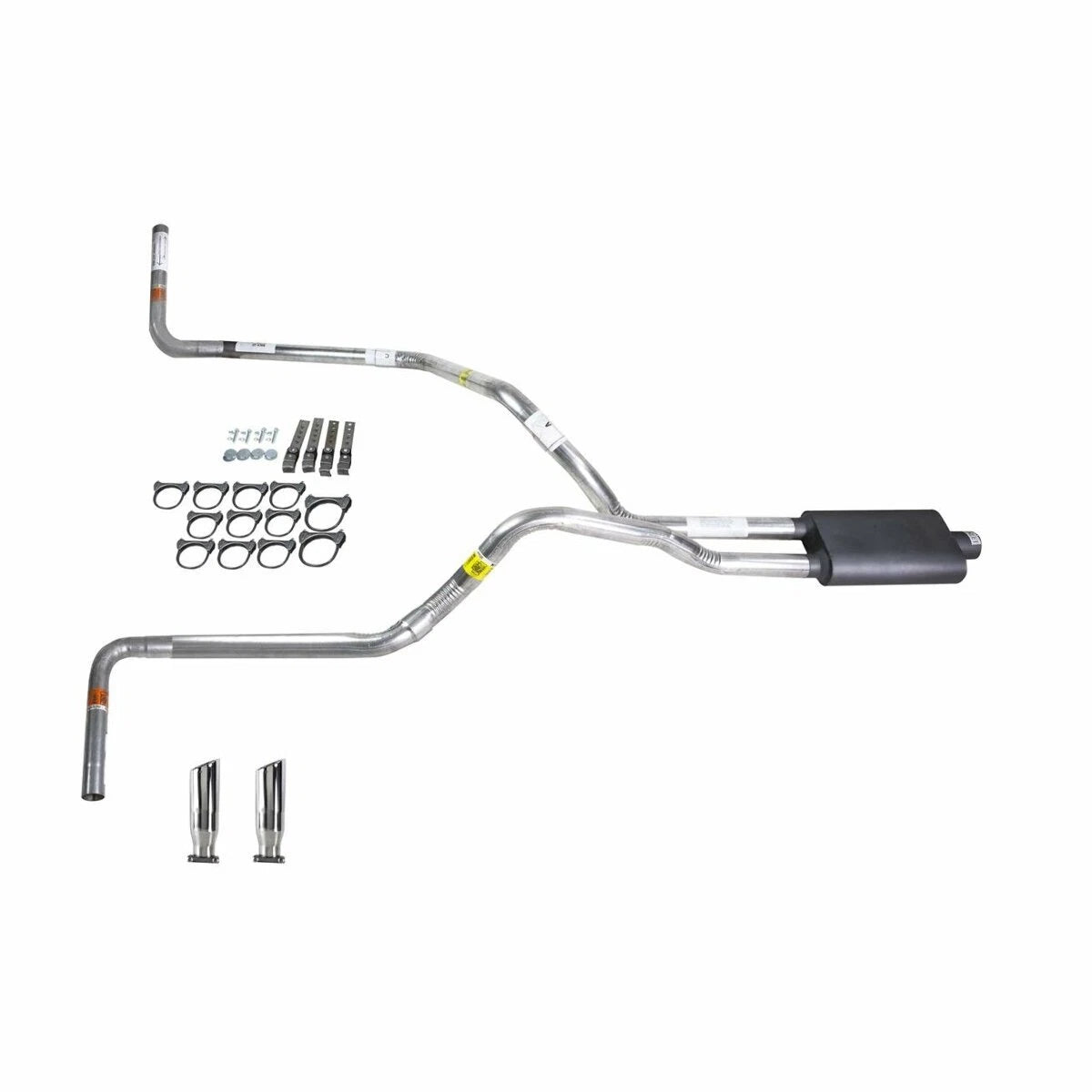 Dual Exhaust 2.5" Pipe Flowsound Muffler RC Tip for Dakota (1997–2005)