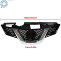 Front Bumper Upper Grille Glossy Black Mesh w/Chrome for Nissan Rogue (2014–2015)
