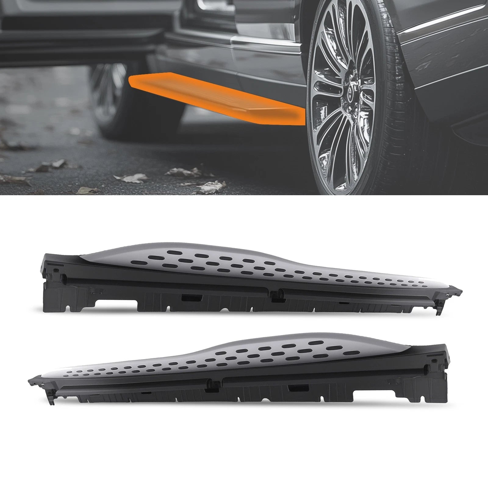 Black Running Board Steps for Mercedes GLC300 (2022-2026)