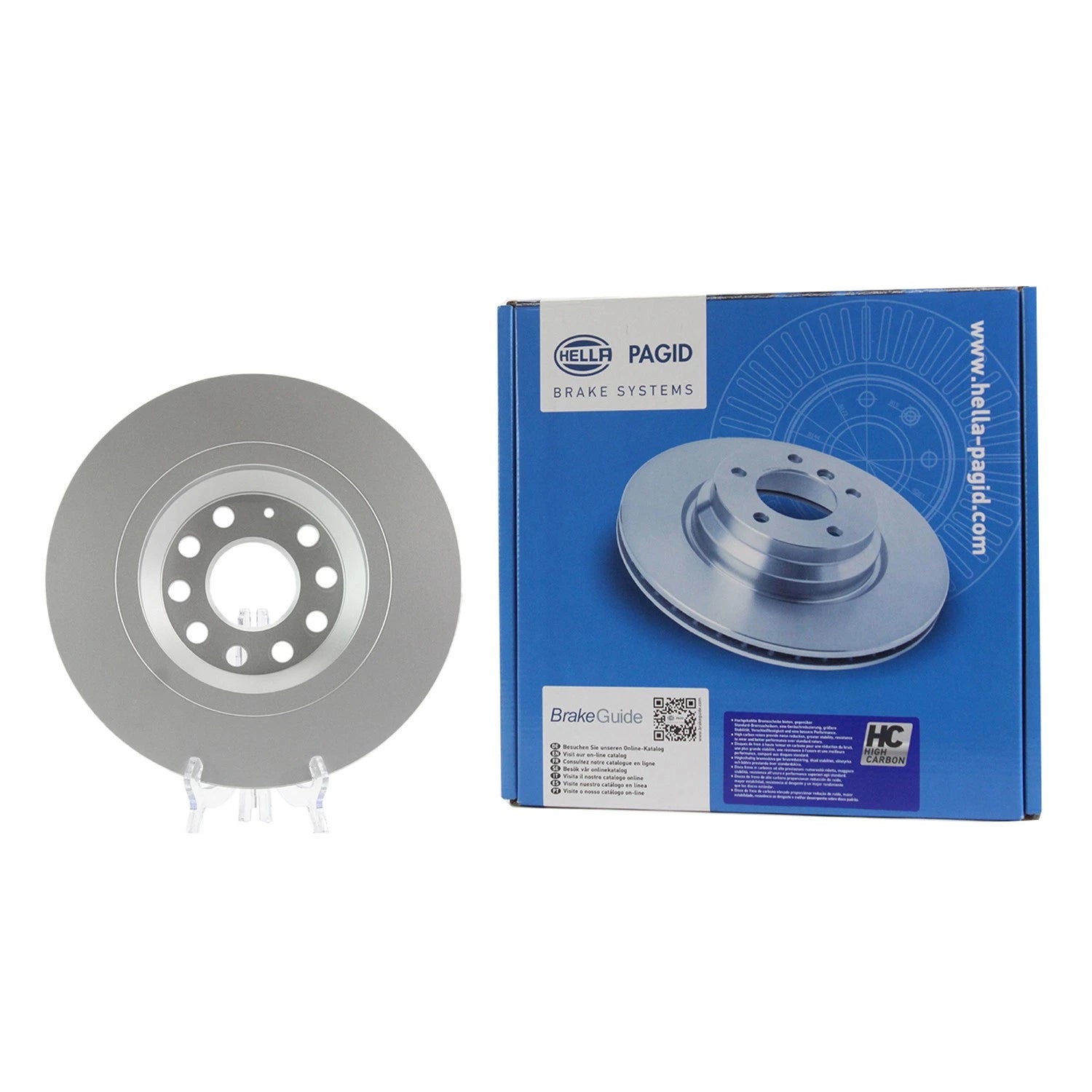 Hella Rear Vented Coated Disc Brake Rotor for Arteon Atlas Passat Q3 (310mm)