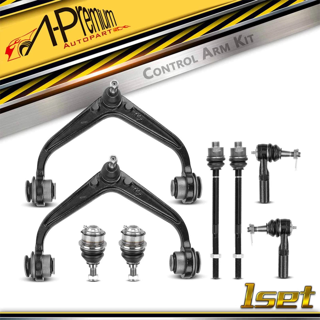 Set of 8 Front Control Arm Ball Joints Tie Rod Ends for Chevy Silverado GMC