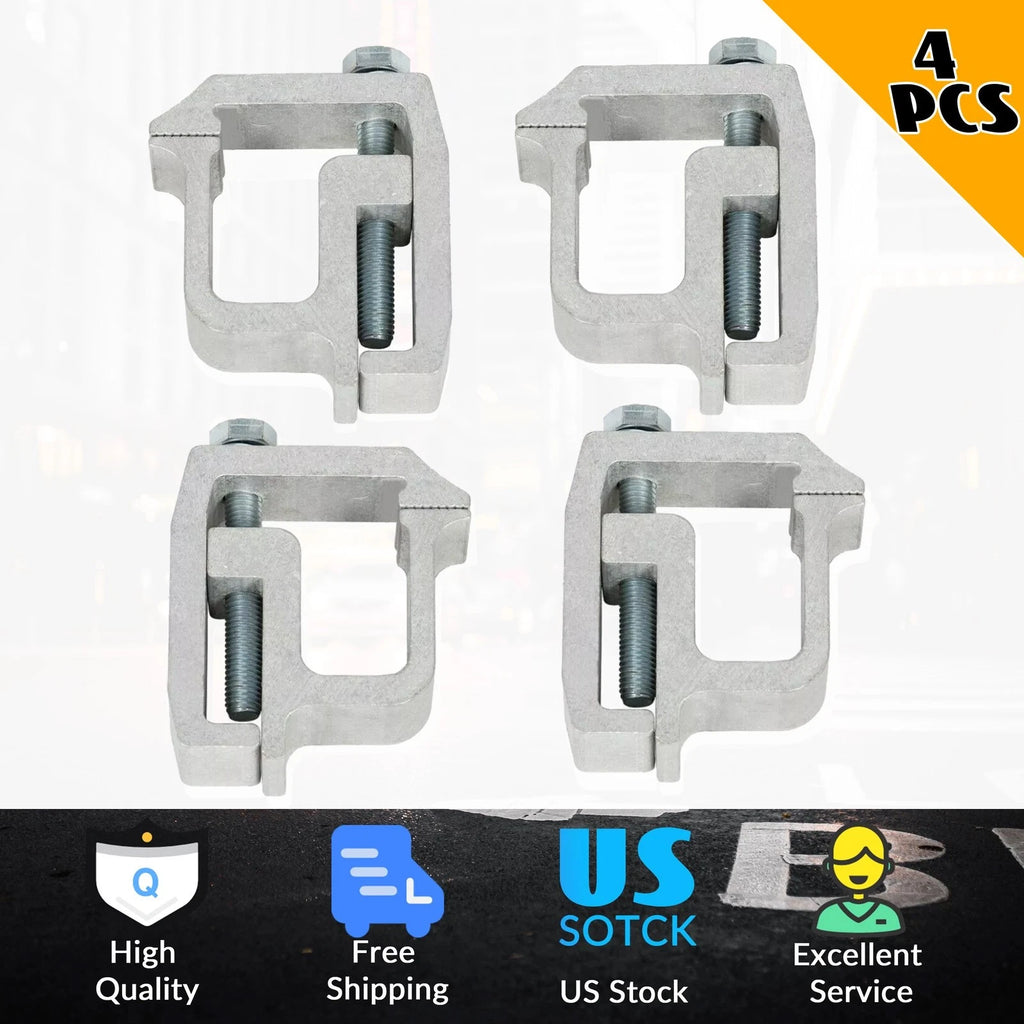 Set of 4 Heavy Duty Aluminum Mounting Clamps for Truck Cap Topper