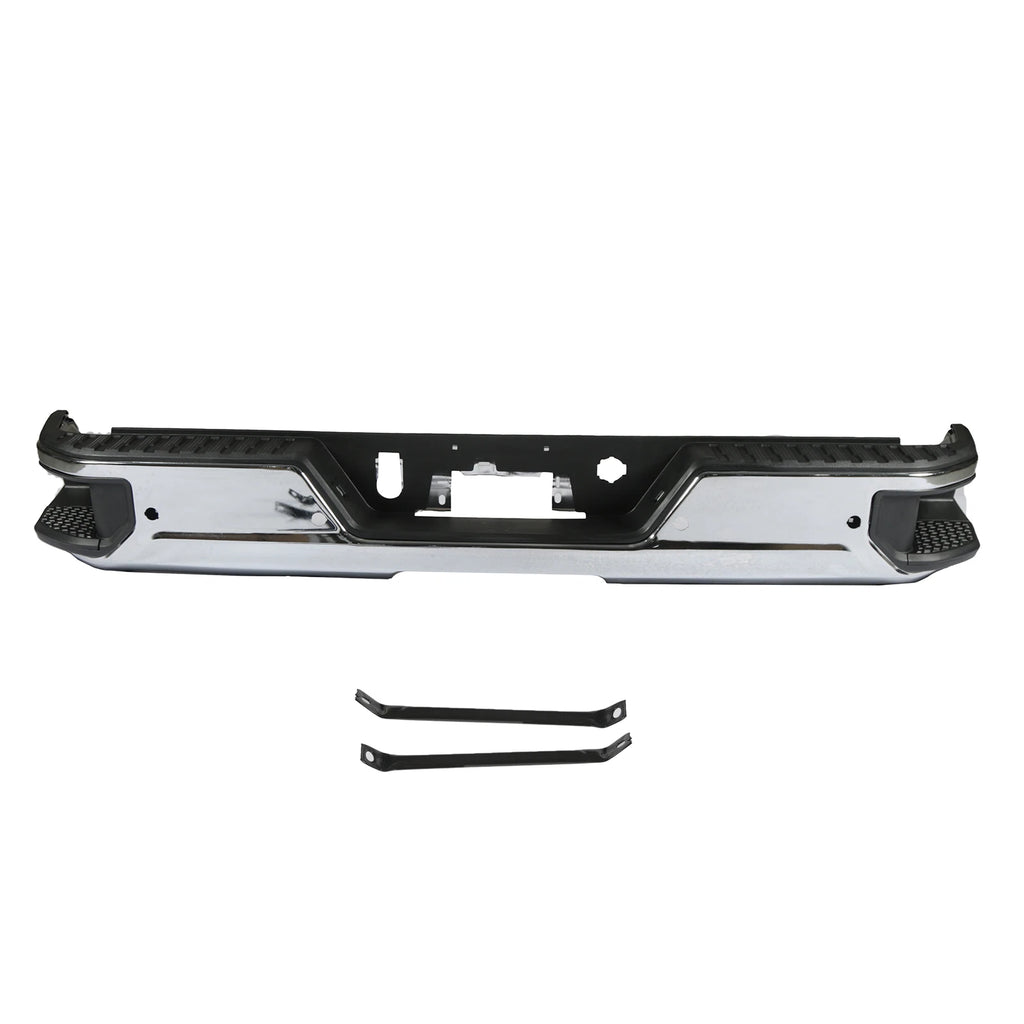 Chrome Rear Bumper for Chevy Silverado 1500 GMC Sierra (2019–2024)