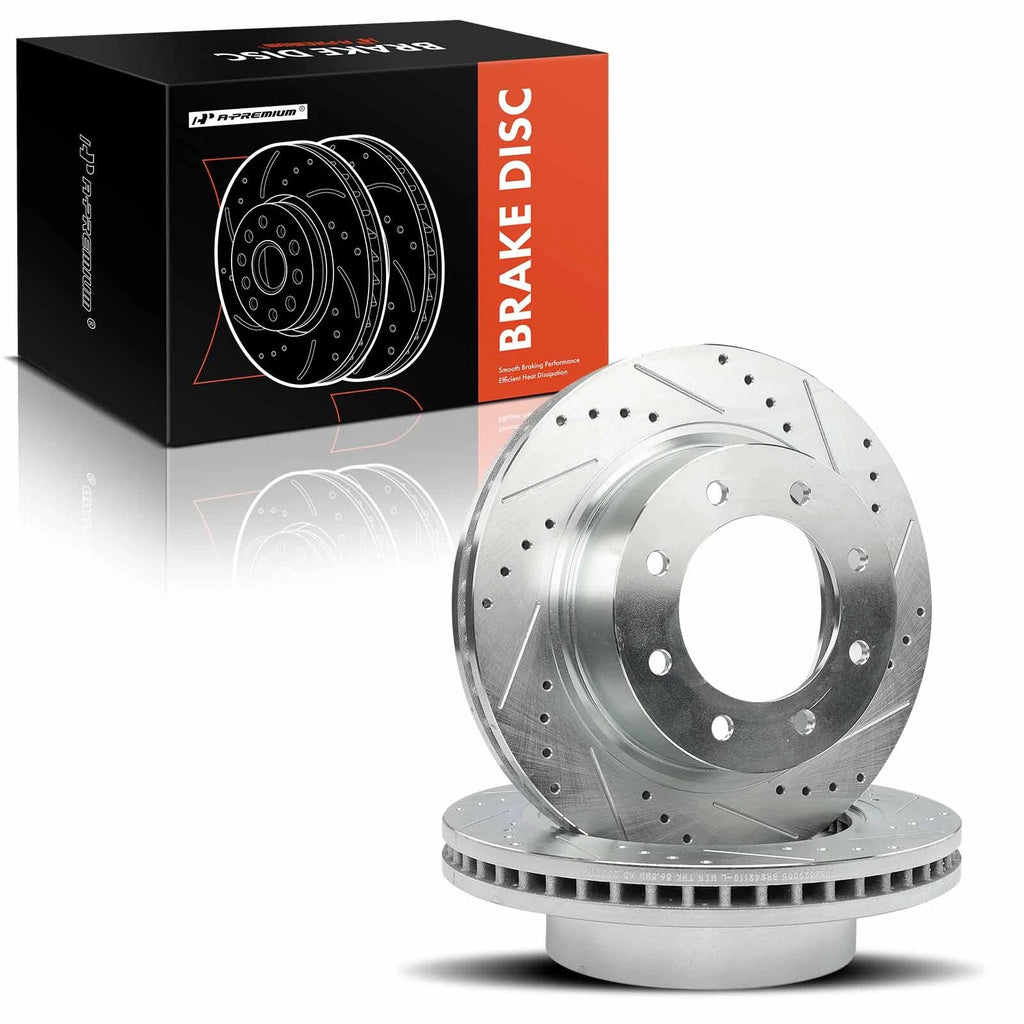 Front Drilled Brake Rotors for Nissan NV1500 NV2500 NV3500 (2012–2021)