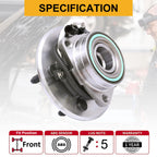 2 Front Wheel Bearing and Hub for Ford F-150 (2000–2003) w/ABS 4x4