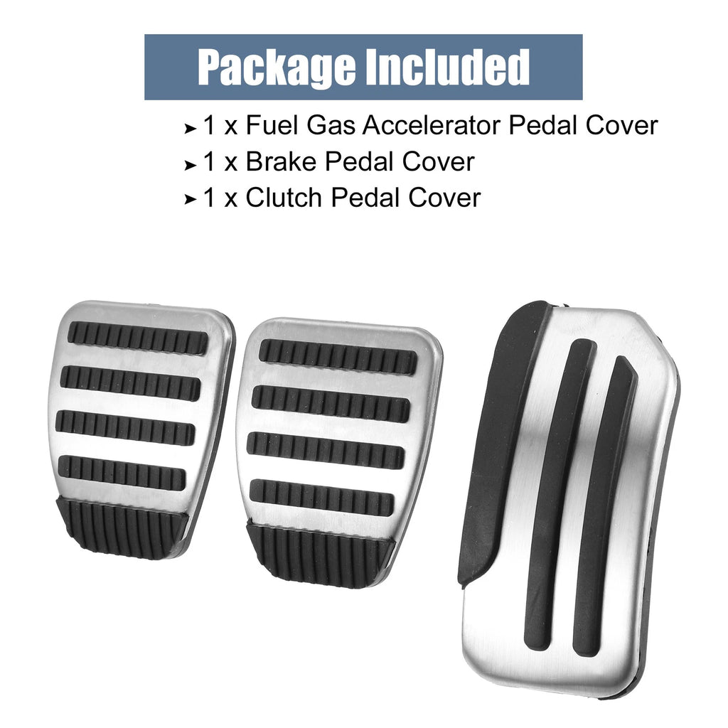 3pcs Accelerator & Brake Pedal Cover Set for Nissan Juke Leaf (2011–2018)