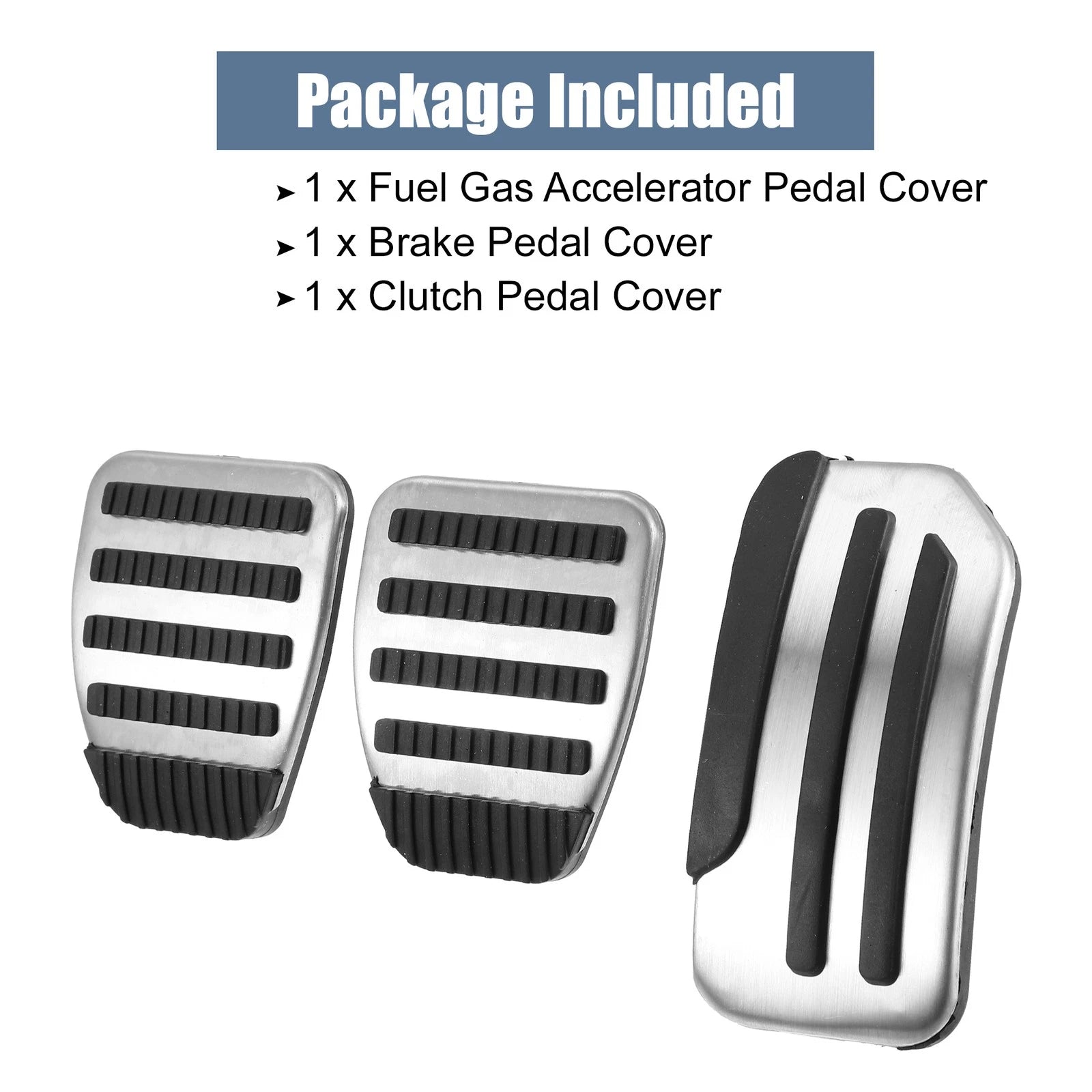 3pcs Accelerator & Brake Pedal Cover Set for Nissan Juke Leaf (2011–2018)