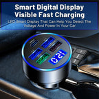 Car Charger 150W 4 USB Ports Type-C