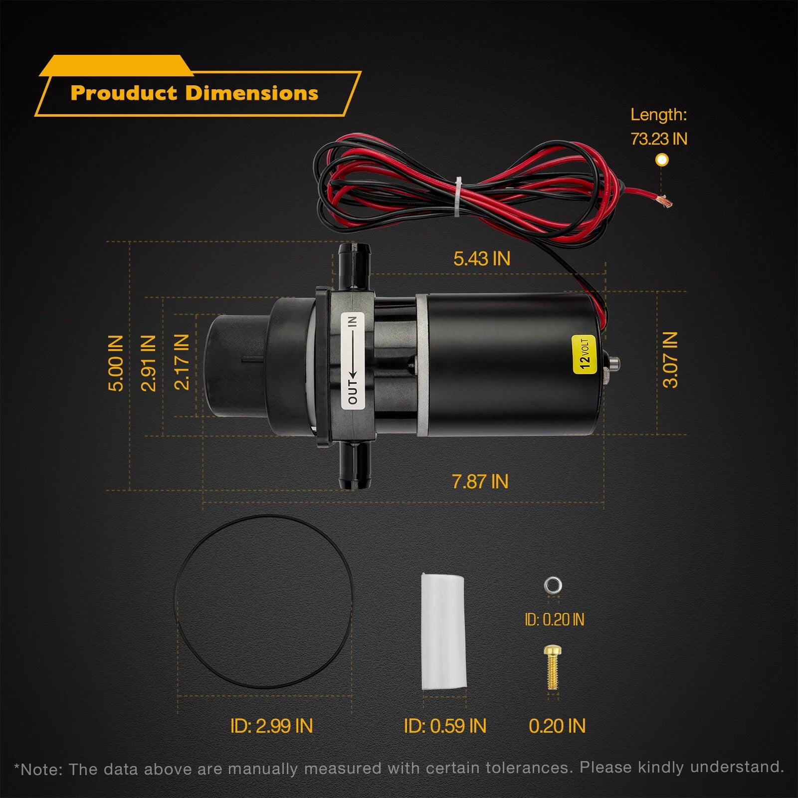 Macerator Pump Motor for Jabsco 37010-Series (12V)