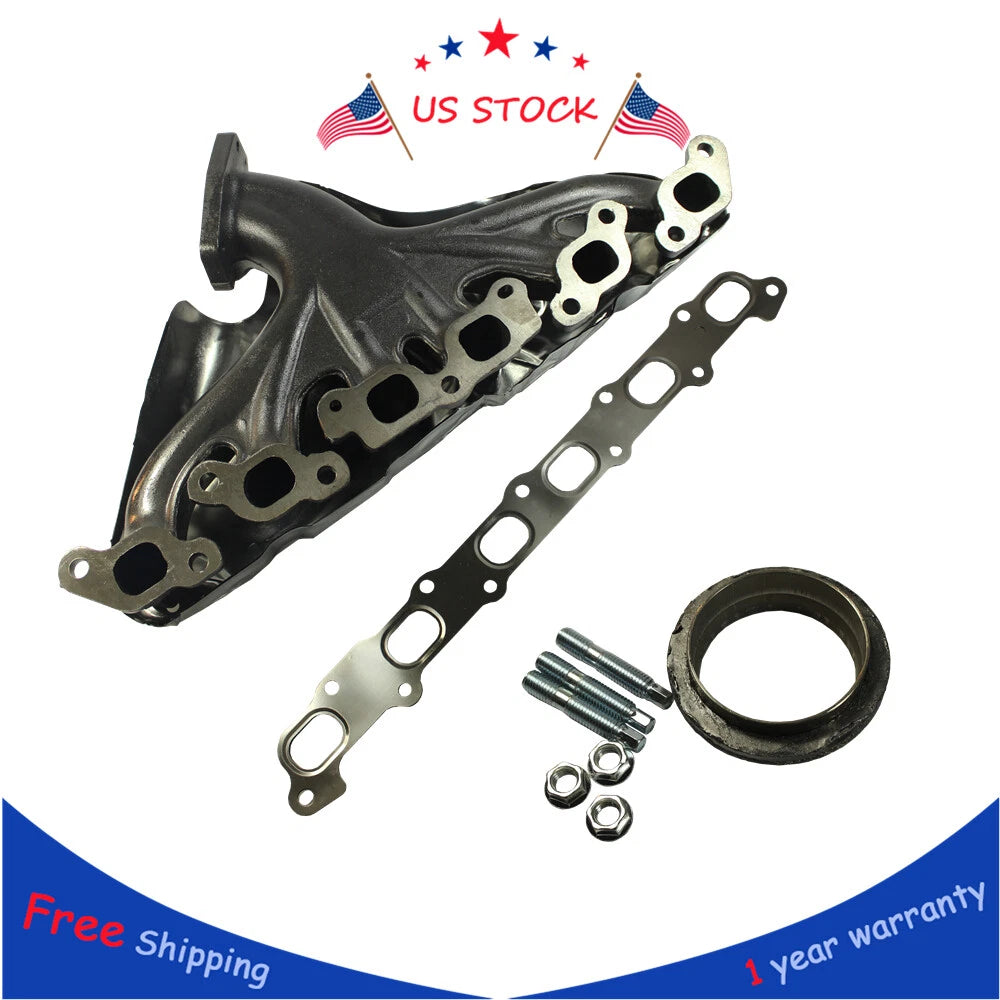 Exhaust Manifold & Gasket Kit for Buick Chevy GMC Isuzu Oldsmobile Saab (L6 4.2L)