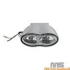 Chrome Universal Wave Dual Hi/Low Beam Headlight for Harley Chopper Softail Dyna