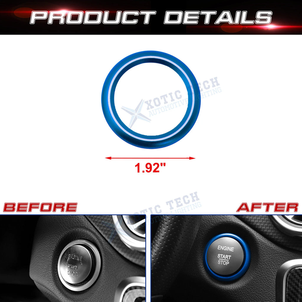 Blue Engine Start Button Ring Trim for Mercedes-Benz B-Class (2010-2019)