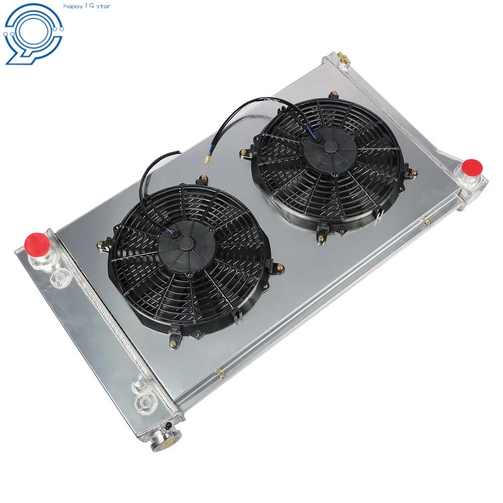 3 Row Aluminum Radiator with Shroud Fan for Chevy GMC C/K 10/20/30 (1967–1972)