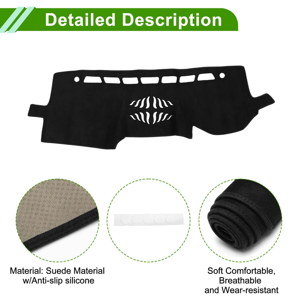 Dashboard Cover Mat for Toyota Land Cruiser Prado 150 Series (Late) Black