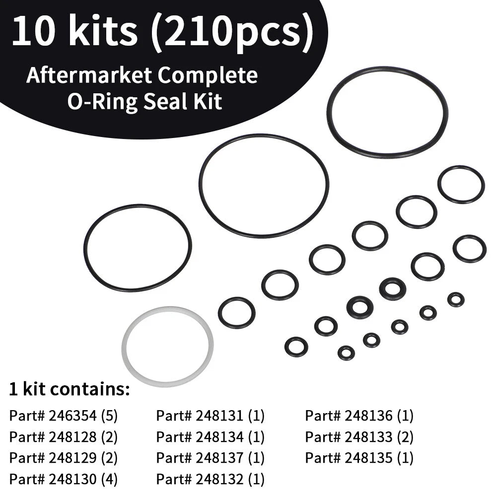 10 Kits Complete O-Ring Seal Rebuild Kit for Graco Fusion AP (N/A)