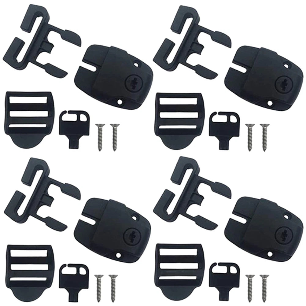 Spa Cover Lock Kit with Keys, Sliders, and Mounting Screws for