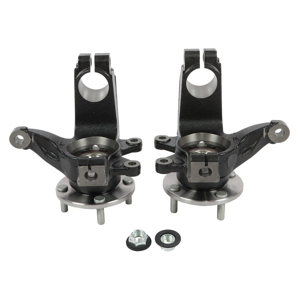 Set of 2 Steering Knuckle & Wheel Hub Bearing Assembly for Ford Focus