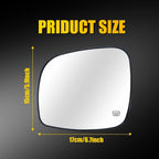 Heated Rear View Glass Mirror Left Driver Side for Dodge Grand Caravan (2008-2016)
