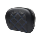 Blue Stitching Passenger Bar Backrest Pad for Harley Electra Glide