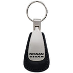 Black Leather Teardrop Keychain - Officially Licensed for Nissan Titan