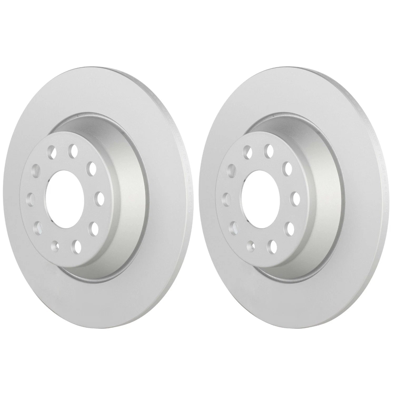 Set of 2 Bosch QuietCast Rear Disc Brake Rotors for Audi Q3, VW Jetta, Tiguan