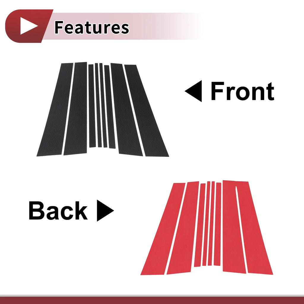 Set of 8 Door Pillar Window Trim for Lexus LX570 (2007–2013)