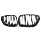 Gloss Black Dual Slat Bumper Grille Kidney Grill for BMW X5 (2000–2006)