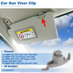 Sun Visor Clip for BMW 328i 323i 328Ci E46 (1999–2000) Gray No. 51168243575