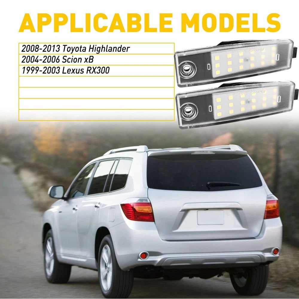 LED License Plate Light for Toyota Highlander RAV4 Lexus H