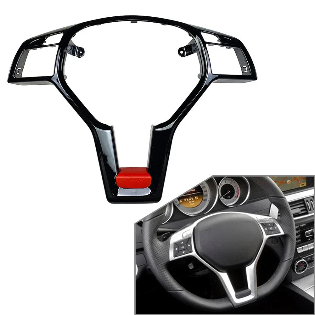 Steering Wheel Frame Trim Cover for Benz A C E SLK CLA CLS GLA Class (2013-2023)