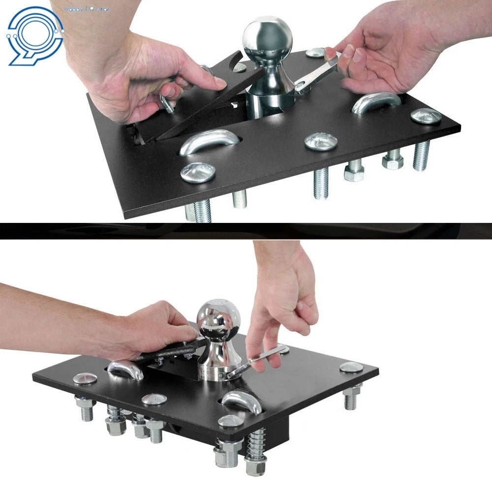 Folding Ball Gooseneck Hitch T-Handle for Trucks (2-5/16 Inch)