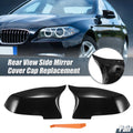 Pair Rearview Mirror Cover Cap Gloss Black for BMW F10 F18 (2011–2017)