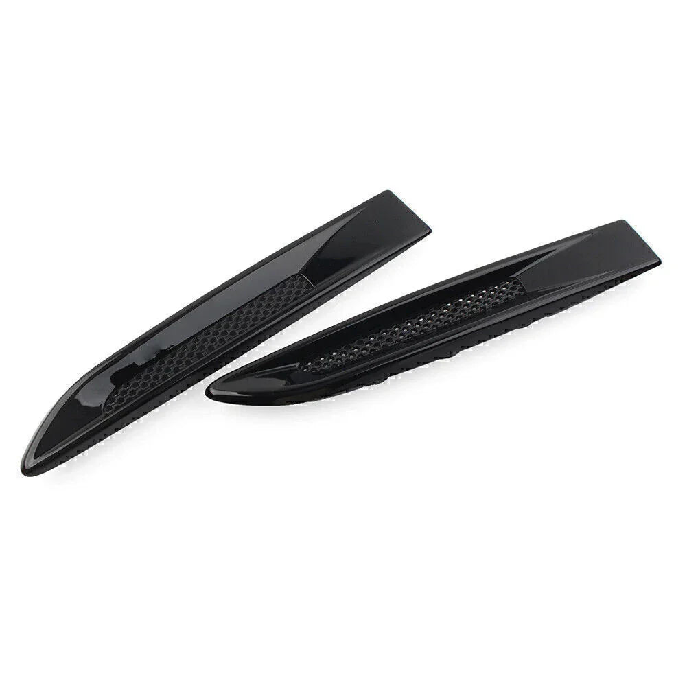 Black Front Side Fender Air Vent Grille Trim for Jaguar XE F-Pace (2015-2023)