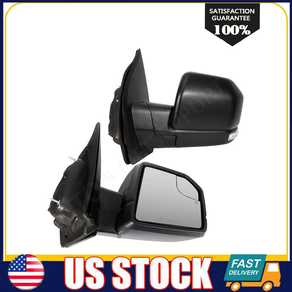 Heated Power Adjustment Turn Signal Tow Mirrors for Ford F-150 (2015–2020)