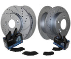 Front Rear Brake Kit with Drilled Rotors & Akebono Ceramic Pads for Elantra GT Forte5 (2013–2017)