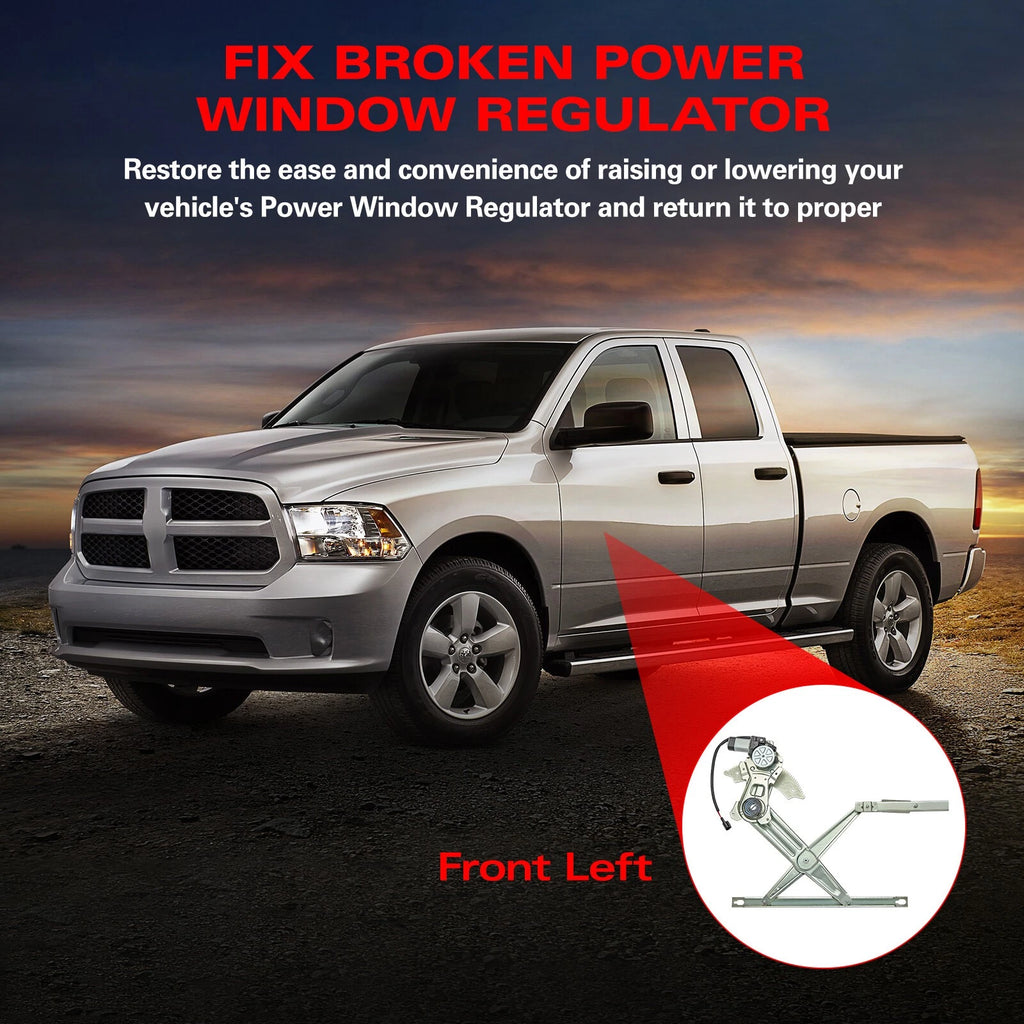 Power Window Regulator with Motor for Dodge Ram 1500 2500 3500 (2002–2008)