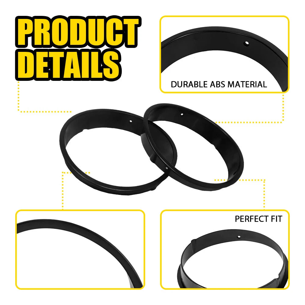 2X Front Headlight Trim Covers for Jeep Wrangler TJ (1997–2006)