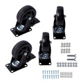 Set of 4 Heavy Duty 4 Inch Swivel Caster Wheels with Brakes