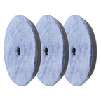Set of 3 Blue Microfibre Pads 150mm for Machine Polishing