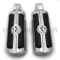 Chrome Gear Skull Footpeg for Harley Davidson Softail Fat Boy FLFB Fat Bob (2018–2023)